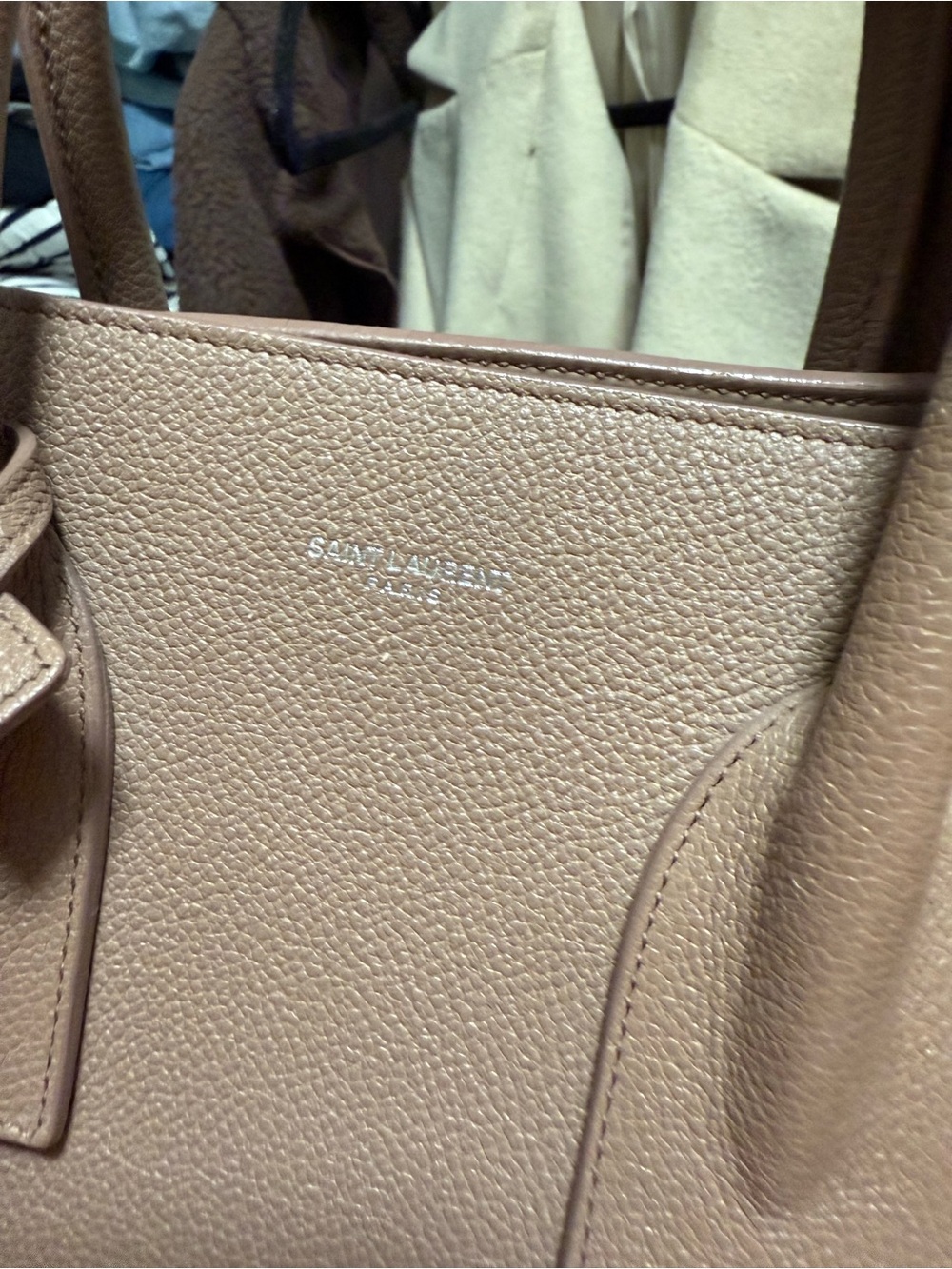 Yves Saint Laurent Mauve Leather Sac De Jour Shoulder Bag - Picture 13 of 13